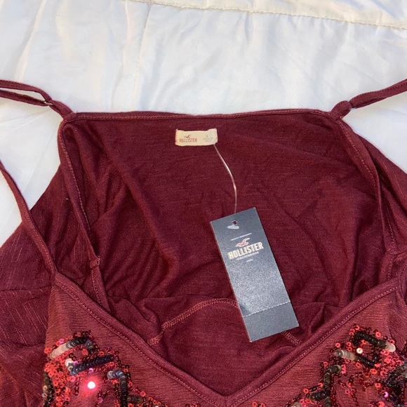 Hollister sparkley red tank - Picture 5 of 6